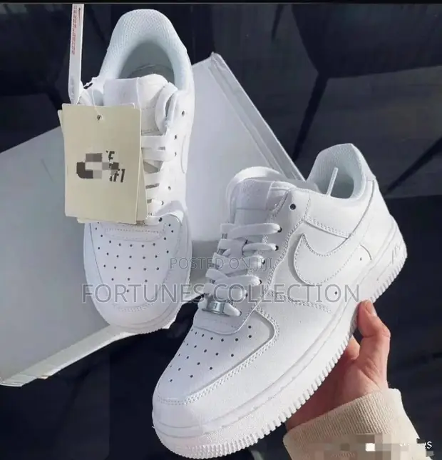 Nike Air Force 1 Low Triple White Casual Sneakers - 1