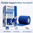 Masterplast Cohesive Support Bandage 7cm X 3.6m - Blue - 2