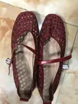 Mata masu Launi Baki da Burgundy na Ballet Flats | Takalma masu Launi Baki da Burgundy na Mata - 2