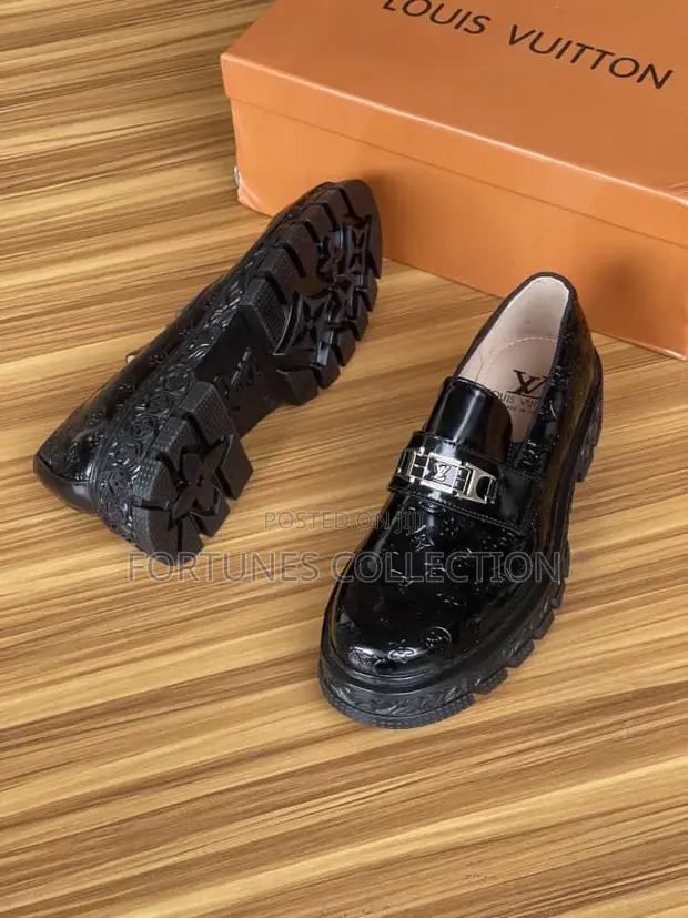 Louis Vuitton Academy Monogram Patent Leather Chunky Loafers - 1