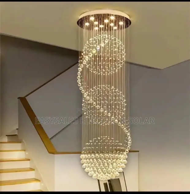 Modern Spiral LED Crystal Chandelier Lighting - 1
