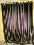 Ringed Window Curtains - Black (Used) - 1