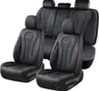 Car Seat Cover - Black with Red Trim - 1