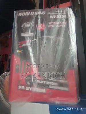 Worldking PA System 8 Inch da Mics Mara Wayar Guda 3