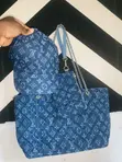 Louis Vuitton Inspired 3-in-1 Denim Tote Bag Set - 2