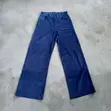 Zara Fitted Baggy Corduroy Pants - Blue, Size M - 2