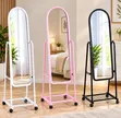 Premium Movable Standing Dressing Mirror with Storage Wheels - 2