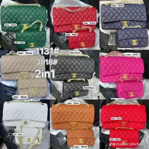 Chanel Inspired 2-in-1 Caviar Quilted Flap Handbag Combo