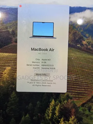 Apple MacBook Air 2022 M2 8GB RAM 256GB SSD