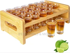 24-Hole Tequila Rack with 12ml Glasses