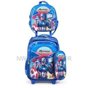 Marvel Avengers Captain America Rolling Backpack Set - 3-Piece