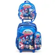 Marvel Avengers Captain America Jerin Jakar Makaranta Mai Kafa - 3-Piece - 1