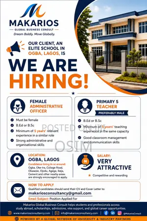 Primary 5 Teacher - Ogba, Lagos