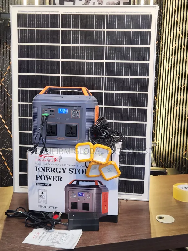 500W Solar Generator with 100W Panel & 4 Bulbs - 1