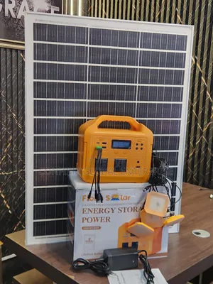 500W Portable Solar Generator with 100W Panel & 4 Bulbs