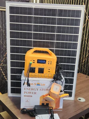500W Solar Generator Kit with 100W Panel & 4 LED Bulbs