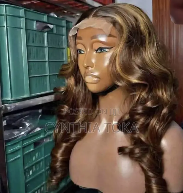 Bouncy Curls Human Hair Blend Wig - 1