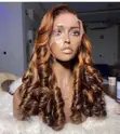 Bouncy Curls Human Hair Blend Wig - 3