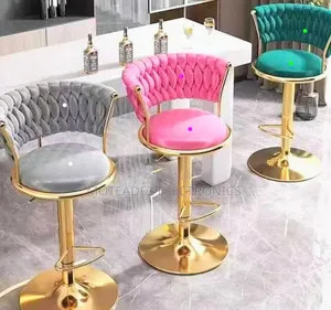 Heavy Duty 360° Rotating Bar Stool with Golden Legs