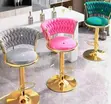 Heavy Duty 360° Rotating Bar Stool with Golden Legs - 2