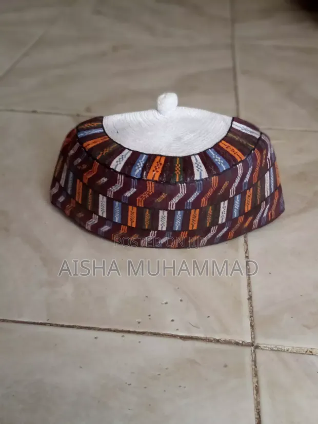Handmade Hausa Traditional Cap (Balbo/Kube) - Size 23 - 1