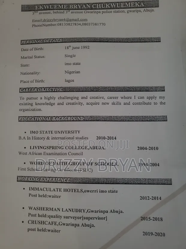 Human Resources Professional CV - 1