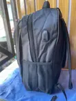 Large Capacity Multi-Functional Black Fabric Backpack - 2