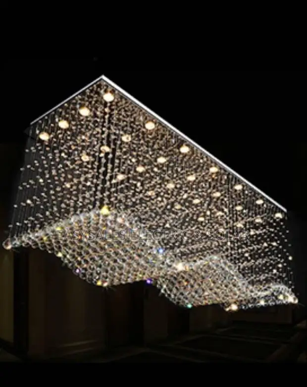 Luxury Rectangle Raindrop Crystal Ceiling Light - 1