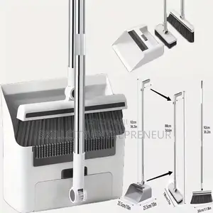 4-in-1 Broom and Dustpan Set