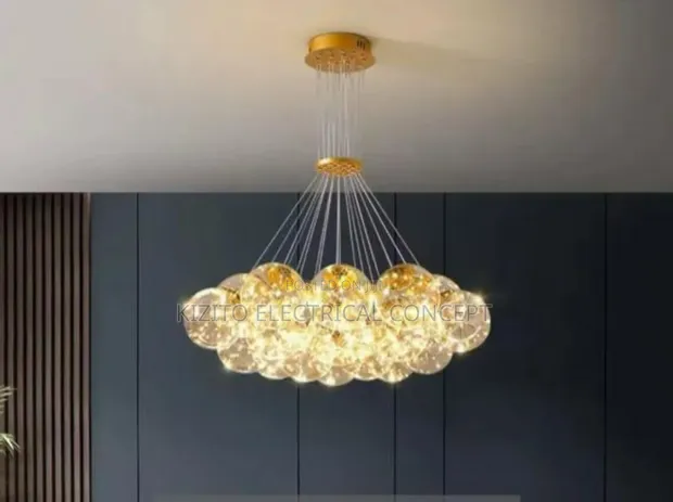 Crystal Glass Chandelier Pendant Lamp for Dining/Living Room - 1