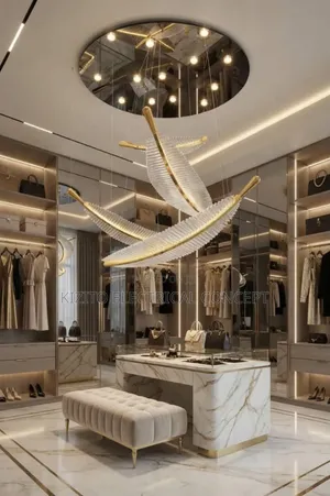 Feather LED Chandelier for Living Room, Stairs, Hallway