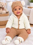 Kayan Jarirai na Crochet da Aka Yi da Hannu - Cream & Caramel - 1