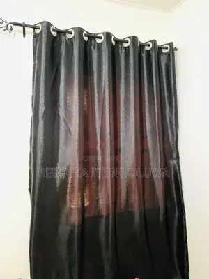 Blackout Curtains (Set of 4) with Rods & Finials