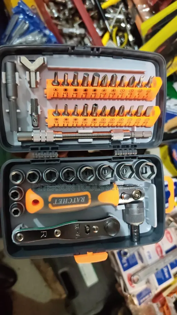 38-Piece Ratchet Screwdriver & Socket Wrench Set - 1