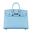 Hermes Inspired Luxury Structured Togo Leather Handbag - 3