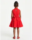 4T Girls Red Dress with Applique - 2