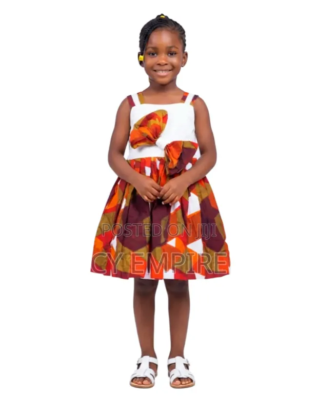 3T Girls Ankara Mix Dress - 1