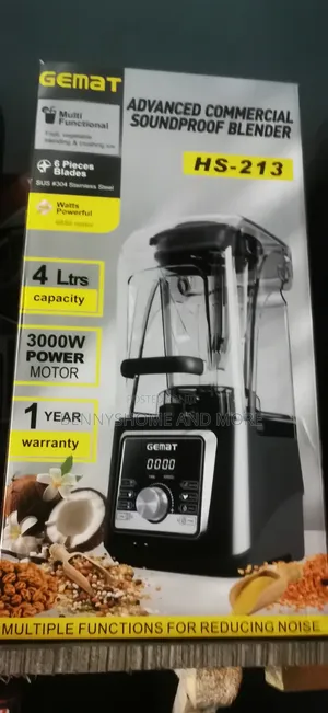 Geemat 4L Commercial Soundproof Blender