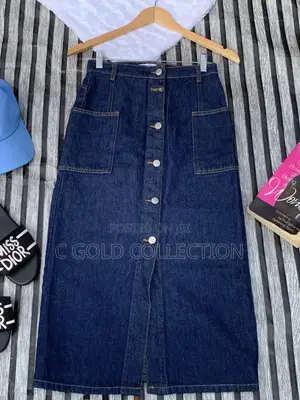 Thrift Denim Maxi Skirt mai Gaba