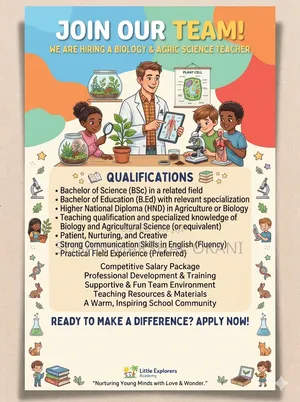 Biology & Agric Teacher - Senior Secondary