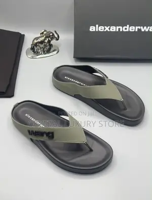 Alexander Wang Genuine Leather Slippers - Men's