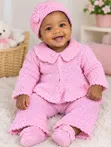 Homemade Crochet Baby Set - Pink - 2