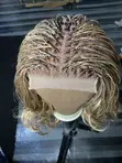 French Curl Closure Braided Wig - 4