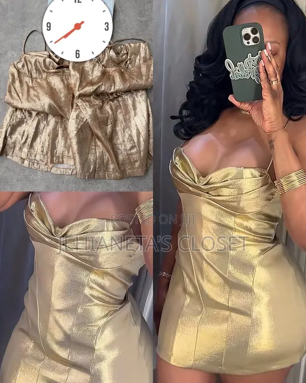 Zara Corsetry Metallic Texture Dress - 1