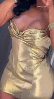 Zara Corsetry Metallic Texture Dress - 2