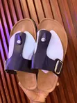 Birkenstock Black Leather Slides - Size 41 - 1