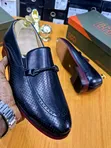 Men's Perforated Leather Horsebit Loafers (40-46) - 2