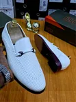 Men's Perforated Leather Horsebit Loafers (40-46) - 4