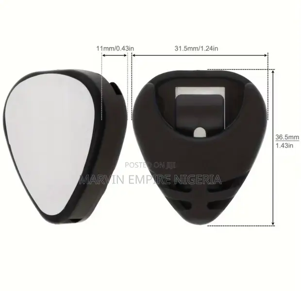 2pcs Black Plastic Guitar Pick Holder - 1