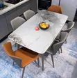 Luxury Marble Dining Table Set tare da 6 Chairs - 2